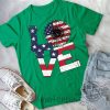 Love Sunflower American Flag Happy 4th Of July Gift For Family Shirt