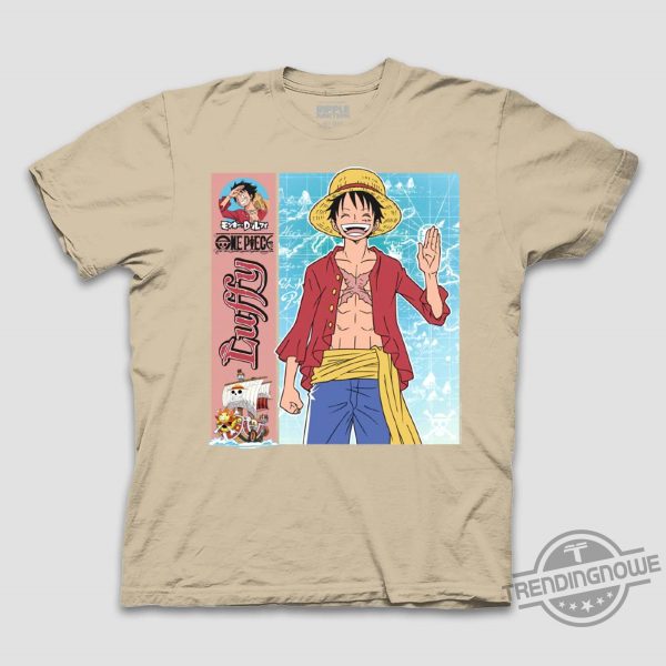 One Piece Luffy With Map Gift For Fan Shirt