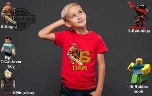 Roblox Characters Kids T-Shirt Girls Boys Gamer Gaming Tee Top Children