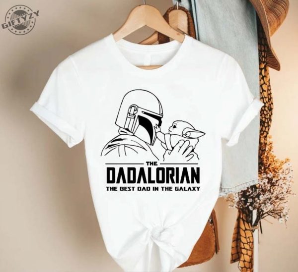 Star Wars Baby Yoda Dadalorian The Best Dad In The Galaxy Shirt Gift For Dad giftyzy 1