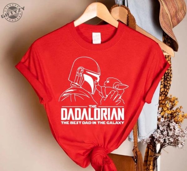 Star Wars Baby Yoda Dadalorian The Best Dad In The Galaxy Shirt Gift For Dad giftyzy 2