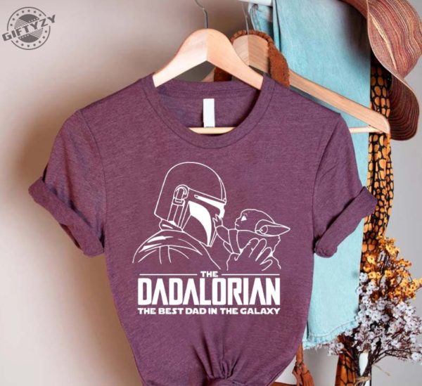Star Wars Baby Yoda Dadalorian The Best Dad In The Galaxy Shirt Gift For Dad giftyzy 3