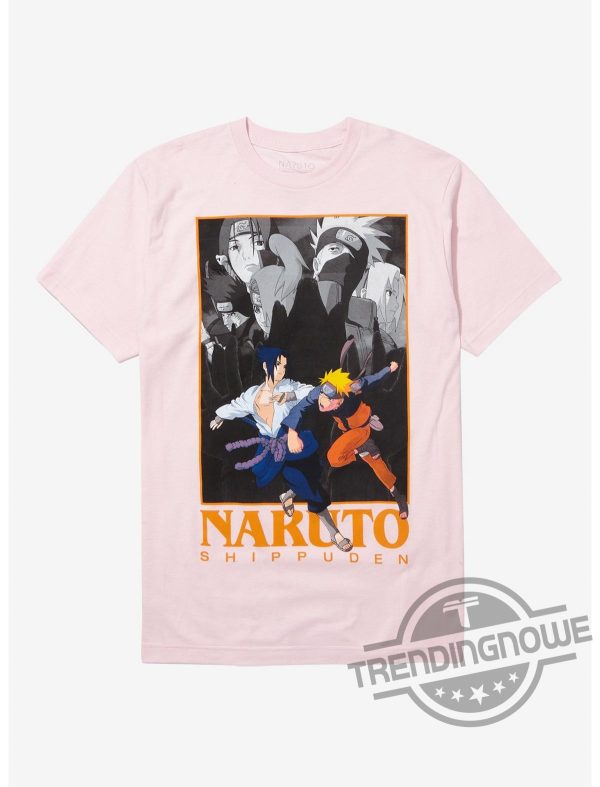 Naruto Shippuden Fight Collage Naruto And Sasuke Gift Shirt