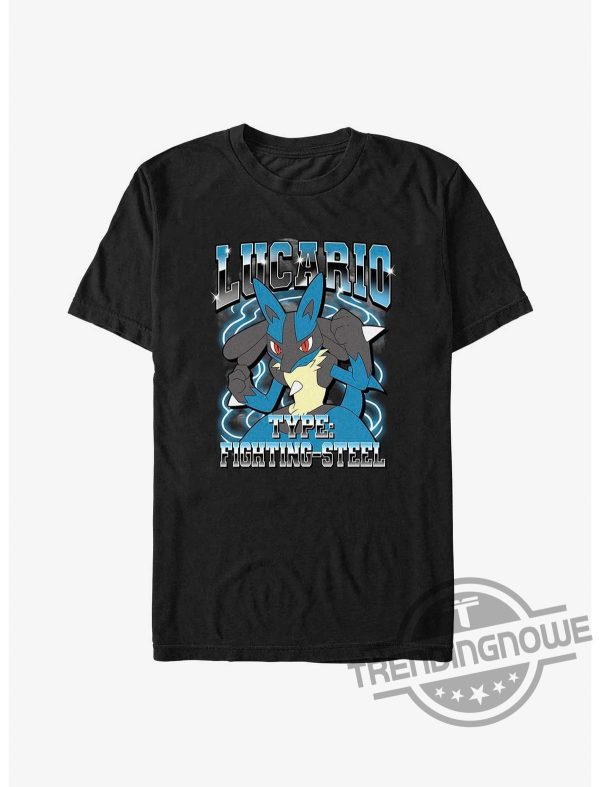 Pokemon Lucario Fighting Steel Gift For Pokemon Lovers Shirt