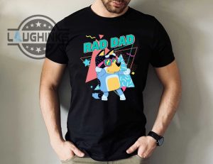 Rad Dad Bluey Shirt, Rad Like Dad T-shirt, Father's Day Shirt, Gift For Dad, Rad Dad Shirt, Cool Rad Dad Bluey Family Cartoon Unisex T-shirt - | Laughinks Official Image