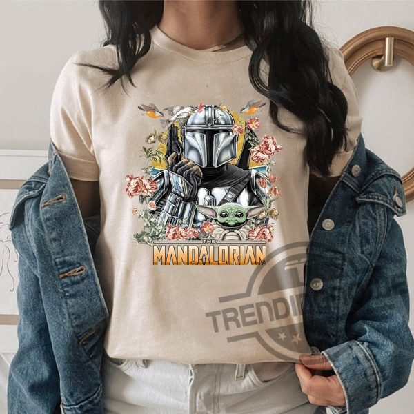Star Wars The Mandalorian Floral Gift Shirt
