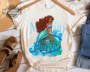 Black Ariel Princess Shirt, The Little Mermaid Movie 2023 Shirt, WDW Magic Kingdom Disneyland Trip Family Vacation Holiday Gift - | Laughinks Official Image