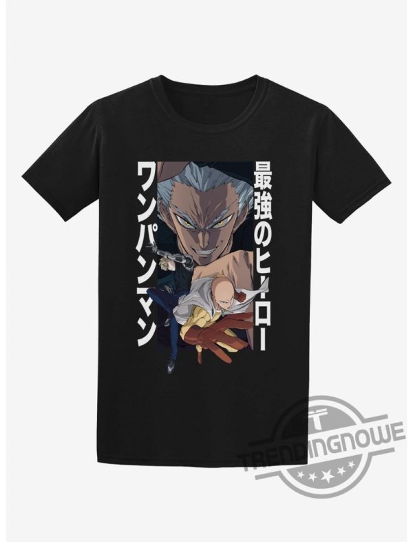 One Punch Man Garou Genos Saitama Group Gift Shirt