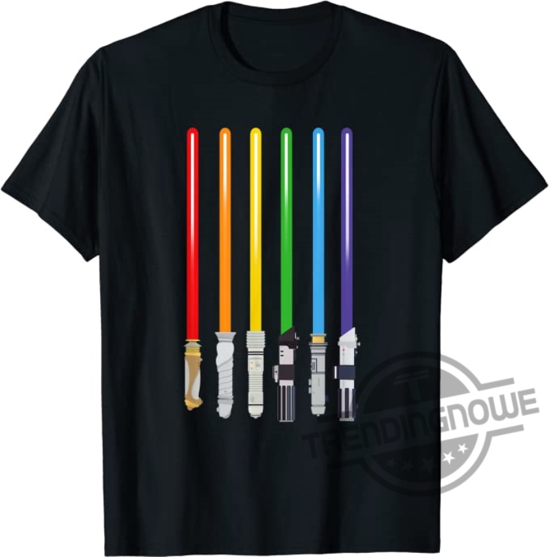 LGBT Flag Light Swords Pride Month 2023 Gift Shirt