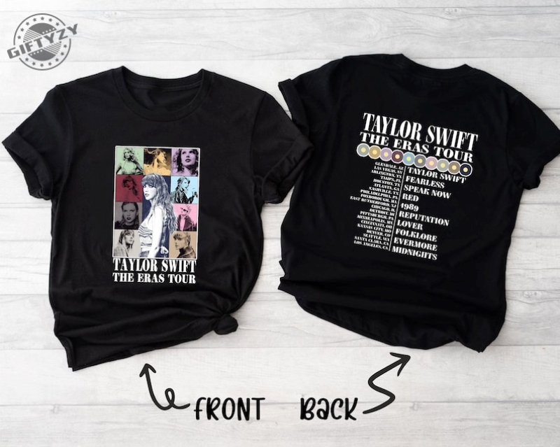 Taylor Swift The Eras Tour Vintage Gift For Fan Back And Front Trademarking a T shirt giftyzy 2