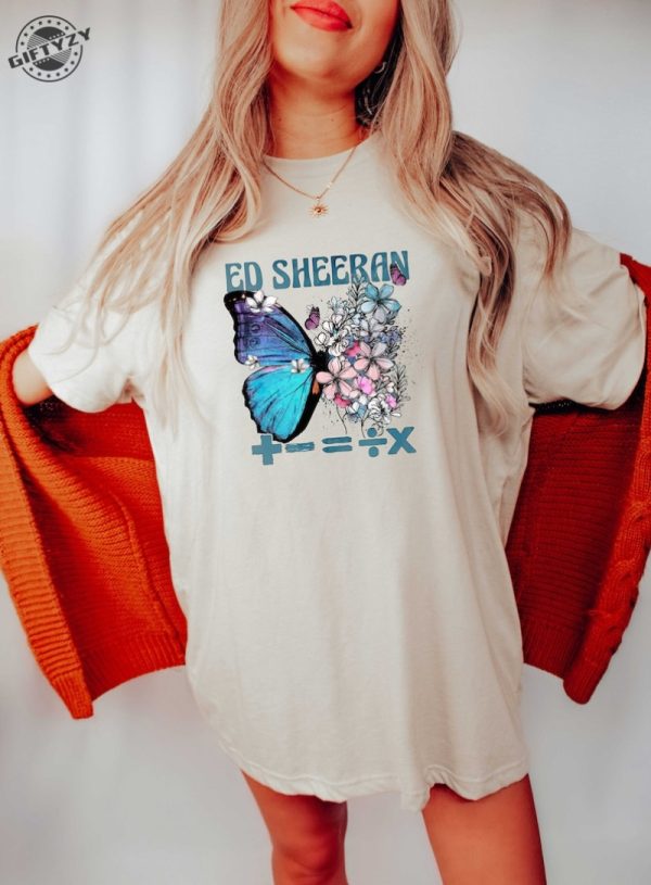 Butterfly Mathematics Tour 2023 Ed Sheeran Vintage Shirt giftyzy 3