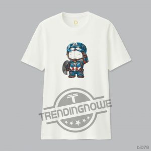 Doraemon Cosplay Captain America Gift For Lovers Shirt
