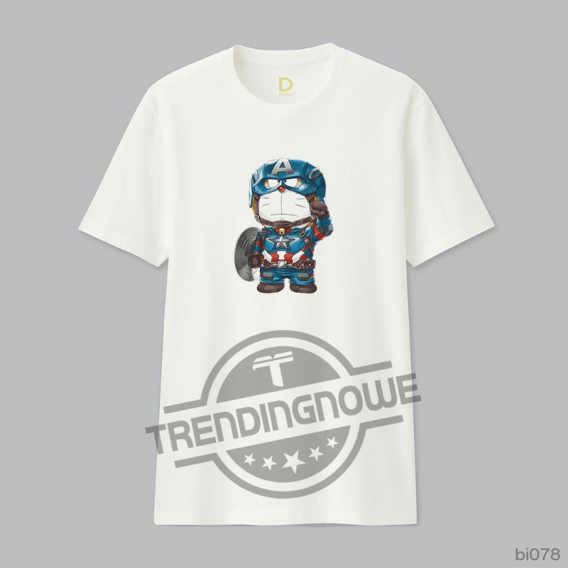 Doraemon Cosplay Captain America Gift For Lovers Shirt 5 Doraemon Cosplay Captain America Gift For Lovers Shirt