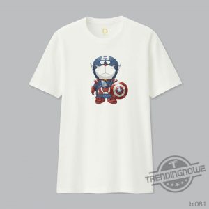 Doraemon Cosplay Captain America V2 Gift For Lovers Shirt