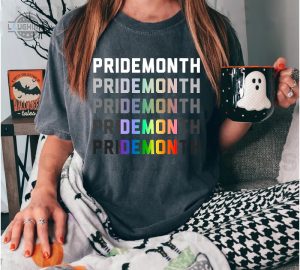 Pride Month Demon Shirt Equal Rights LGBTQ Tshirt LGBTQ Ally Tshirt Gay Pride Shirt-Laughinks_1