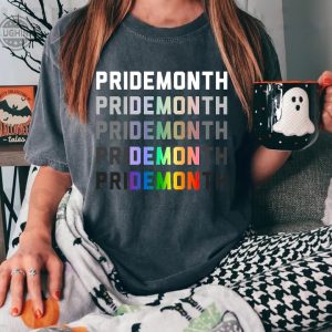 Pride Month Demon Shirt Equal Rights LGBTQ Tshirt LGBTQ Ally Tshirt Gay Pride Shirt-Laughinks_1