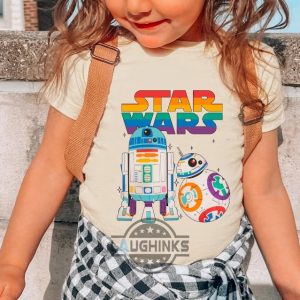 Star Wars Rainbow R2-D2 And Bb-8 Shirt - mix and match graphic t-shirts