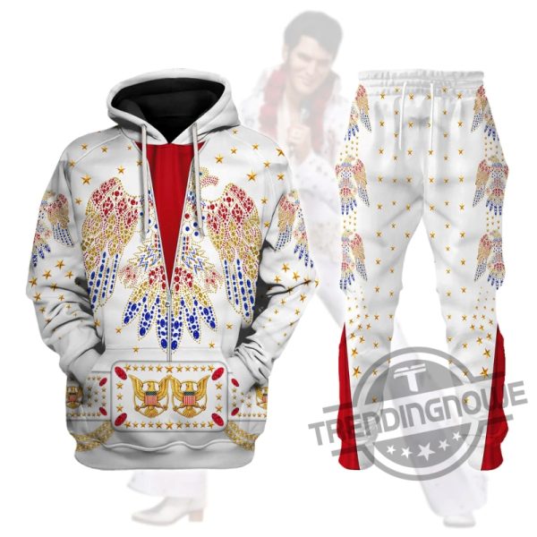 Singer Elvis Presley American Eagle Cosplay 3D All Over Printed Shirt