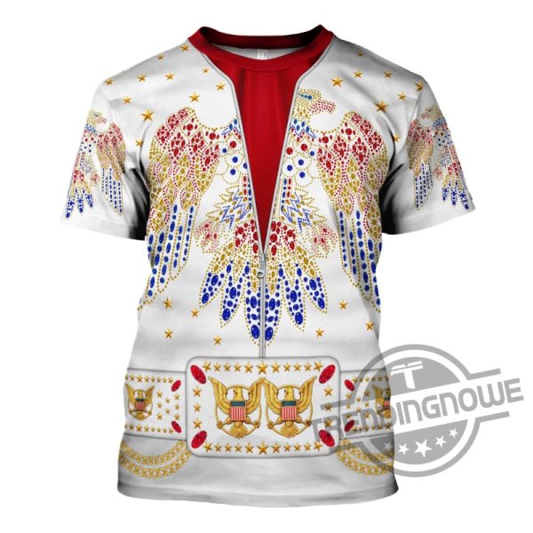 Singer Elvis Presley American Eagle Cosplay 3D All Over Printed Shirt