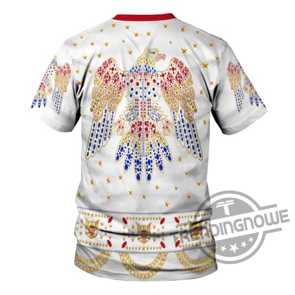 Singer Elvis Presley American Eagle Cosplay 3D All Over Printed Shirt