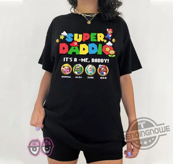 Personalized Super Daddio Gift For Game Lovers Shirt trendingnowe.com 3