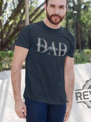 Custom Dad Shirt With Kids Names Custom Dad Shirt Personalized Shirt 2 revetee 1 2