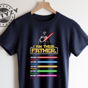 Star Wars I Am Their Father Lightsaber Personalzied Shirt Giftyzy 3