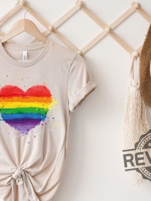 Rainbow Heart Shirt Pride Heart revetee 1 1