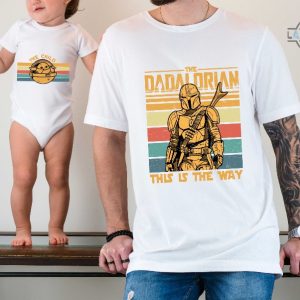 dadalorian and child matching shirt dadalorian shirt for dad dad and baby matching shirts fathers day shirts laughinks 2 1