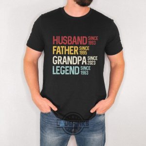 husband father grandpa legend personalized dad grandpa shirt fathers day shirt custom year title funny gift for men laughinks 3