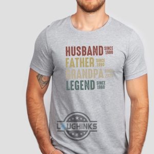 husband father grandpa legend personalized dad grandpa shirt fathers day shirt custom year title funny gift for men laughinks 4