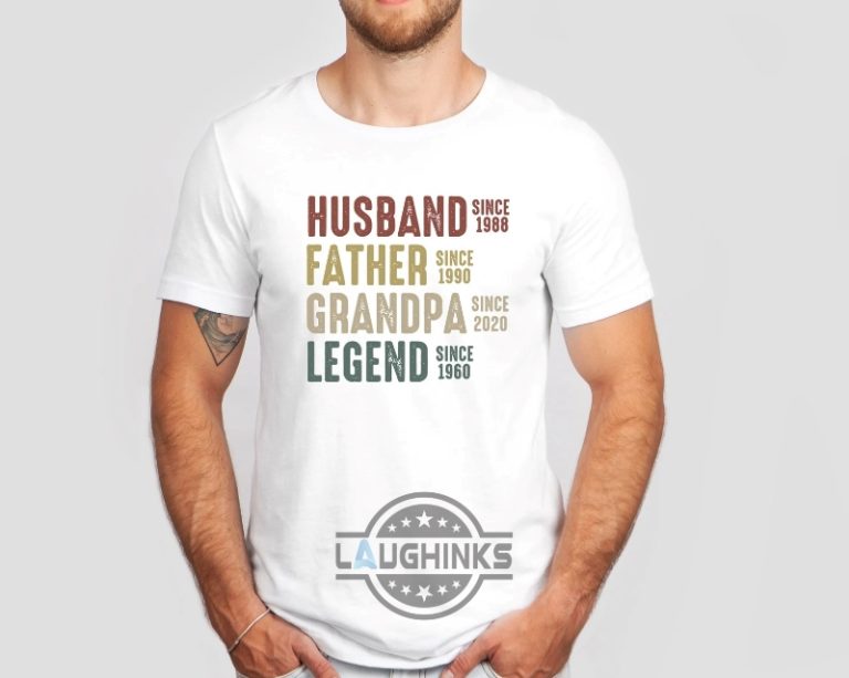 Husband Father Grandpa Legend Personalized Dad Grandpa Shirt Best Gifts