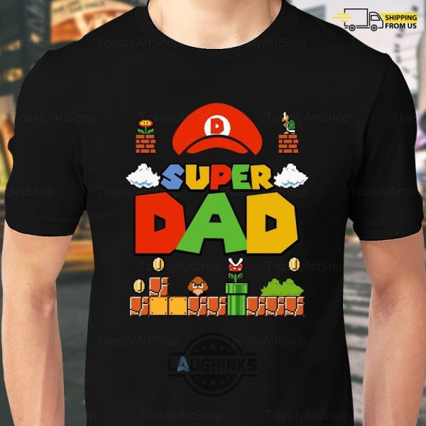 super dad super kid mario shirt father and son matching shirts super dad and baby matching shirt fathers day gifts laughinks 1