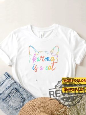 Karma Is A Cat Shirt revetee 1