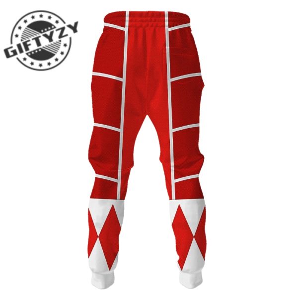 Power Rangers Upgraded Version Red Ranger Mighty Morphin Cosplay Costume Apparel Outfit Tracksuit 3D All Over Printed Apparel giftyzy 10 2