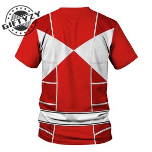 Power Rangers Upgraded Version Red Ranger Mighty Morphin Cosplay Costume Apparel Outfit Tracksuit 3D All Over Printed Apparel giftyzy 9 2