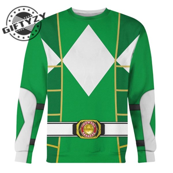 Power Rangers Upgraded Version Green Ranger Mighty Morphin Cosplay Costume Apparel Outfit Tracksuit 3D All Over Printed Apparel giftyzy 3