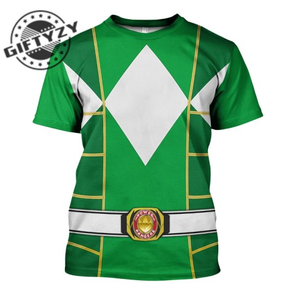 Power Rangers Upgraded Version Green Ranger Mighty Morphin Cosplay Costume Apparel Outfit Tracksuit 3D All Over Printed Apparel giftyzy 4