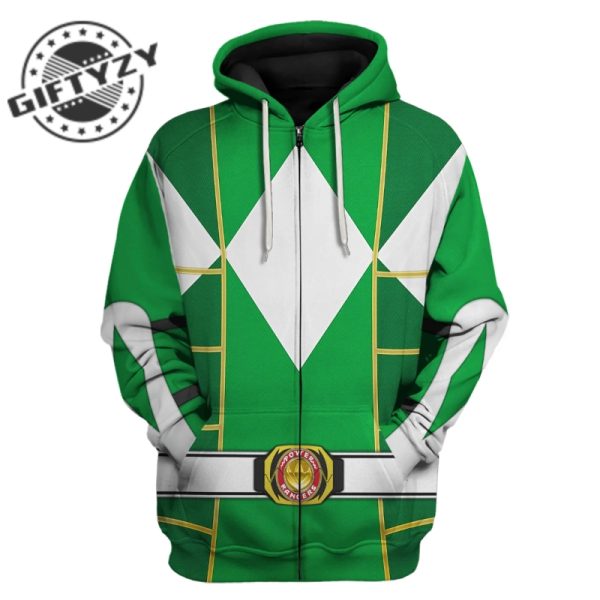Power Rangers Upgraded Version Green Ranger Mighty Morphin Cosplay Costume Apparel Outfit Tracksuit 3D All Over Printed Apparel giftyzy 5
