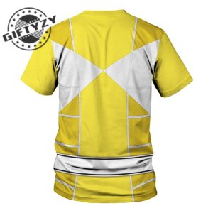 Power Rangers Upgraded Version Yellow Ranger Mighty Morphin Cosplay Costume Apparel Outfit Tracksuit 3D All Over Printed Apparel giftyzy 9