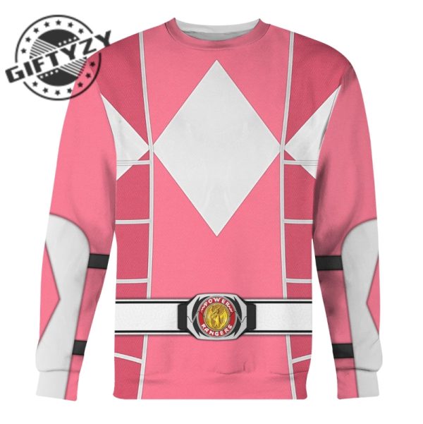 Power Rangers Upgraded Version Pink Ranger Mighty Morphin Cosplay Costume Apparel Outfit Tracksuit 3D All Over Printed Apparel giftyzy 2