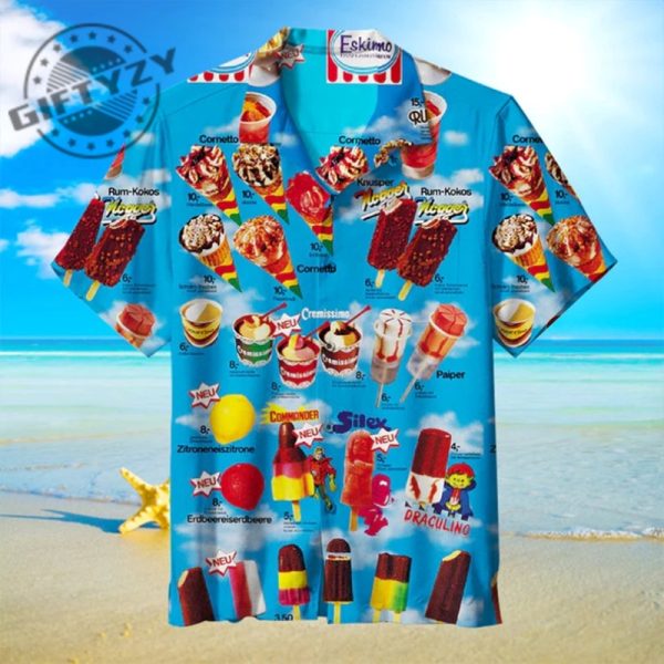 Summer Vacation Ice Cream Blue Sky 3D Over Printed Shirt Hoodie Apparel Giftyzy 1
