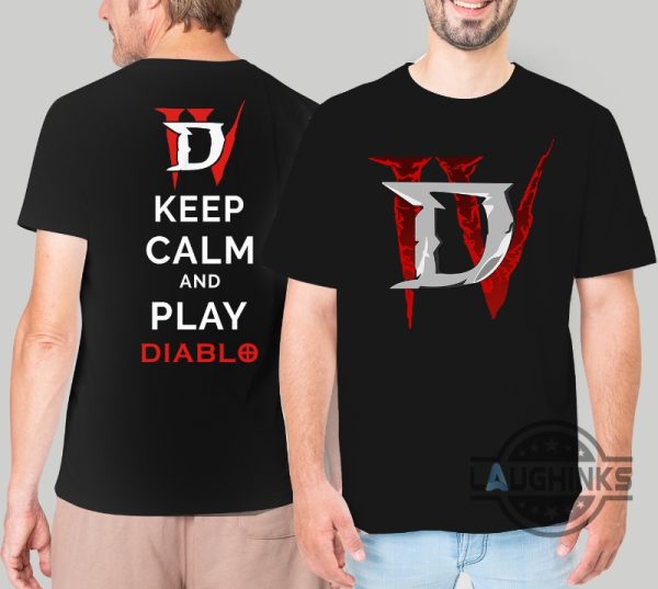 diablo 4 keep calm shirt d4 diablo iv merch gamer gifts two sided shirt