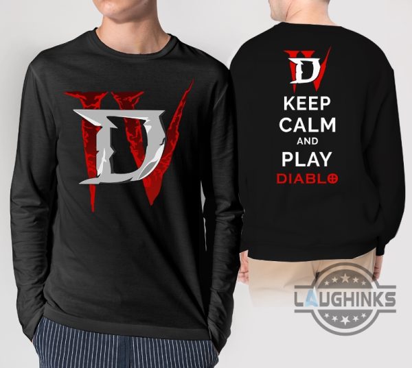 diablo 4 keep calm shirt d4 diablo iv merch gamer gifts two sided shirt