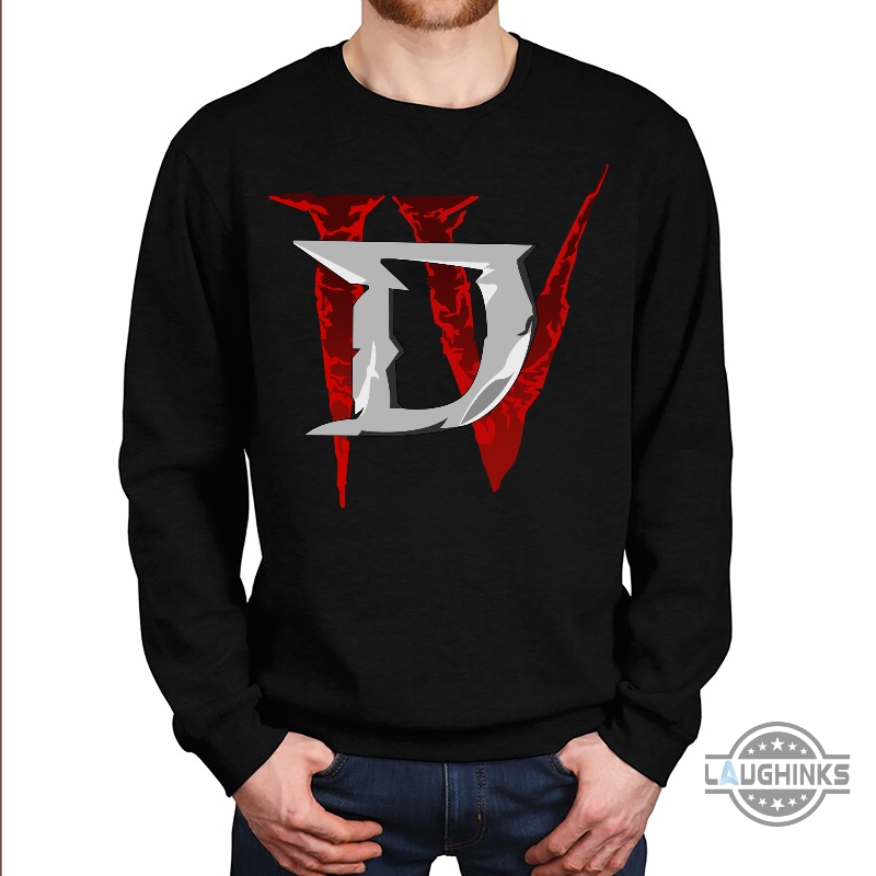  Diablo IV Black Baseball Jersey T-Shirt V-Neck Short