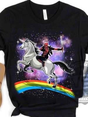 Marvel Deadpool Riding A Unicorn revetee 1 1