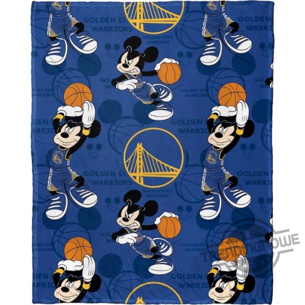 Golden State Warriors Northwest And Disney Mickey Gift Blanket
