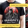 custom grandpa's wolf pack shirt with kids names