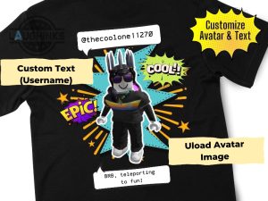 t shirt roblox personalized avatar kids custom username roblox shirt