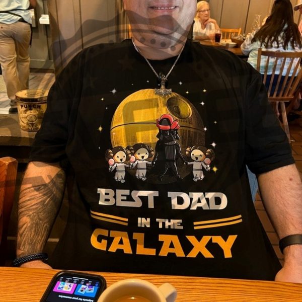 Fathers Day Gift Custom Best Dad In The Galaxy 1 revetee 1